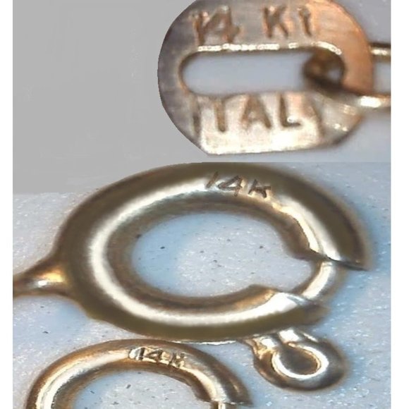 Solid 14K Yellow Gold Four Natural Round White Pearls Necklace 16"-19" - Picture 11 of 11